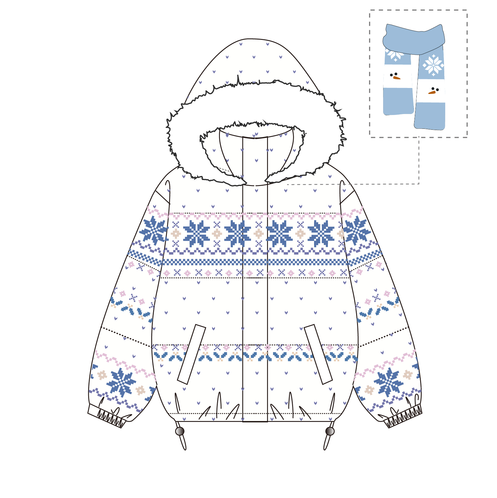 【GSGF原创正品】费尔岛雪花棉服