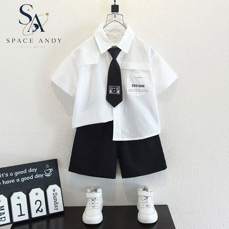 法国SA儿童演出服男童礼服主持人钢琴比赛夏季幼儿园班服套装