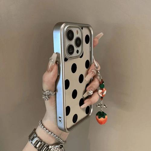 1345黑波点适用苹果16PROMAX手机壳iPhone15透明14创意1312软壳11