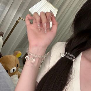 手链电话线发圈可爱猫咪发绳女2025年新款头绳扎马尾橡皮筋中大童