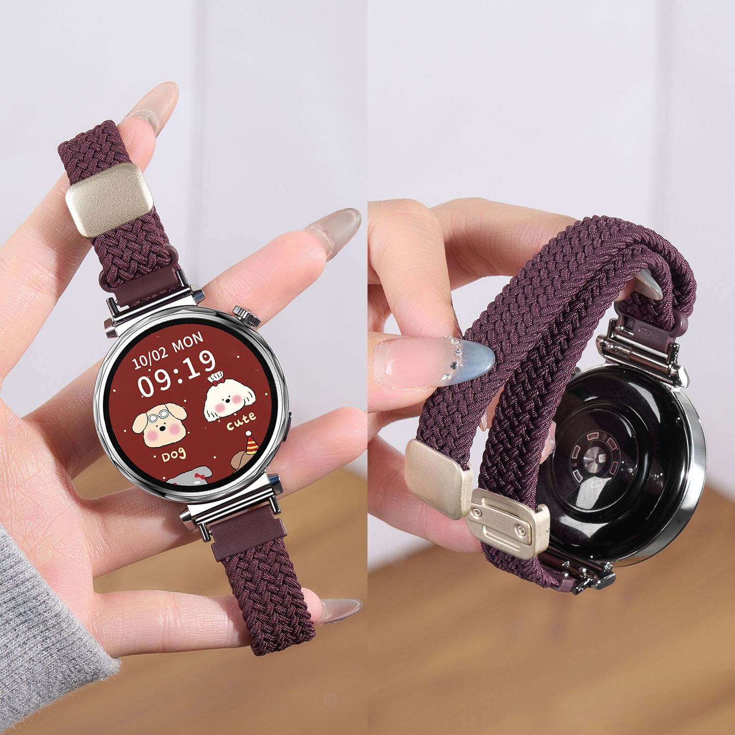 适用华为gt6表带编织磁吸扣watch5pro手表gt4/3小众简约男女腕带