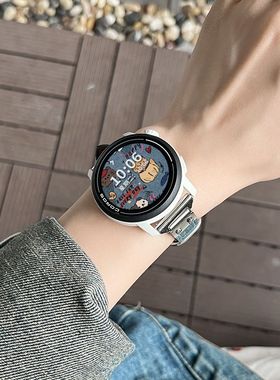 适用高驰corospace3表带针扣牛仔布pace2/apex2钢片2pro小众腕带