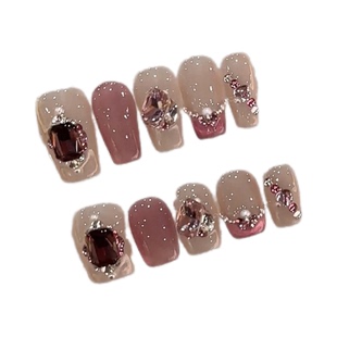 『玫瑰殿下』纯手工穿戴甲高端光疗美甲可拆卸假指甲贴气质显白