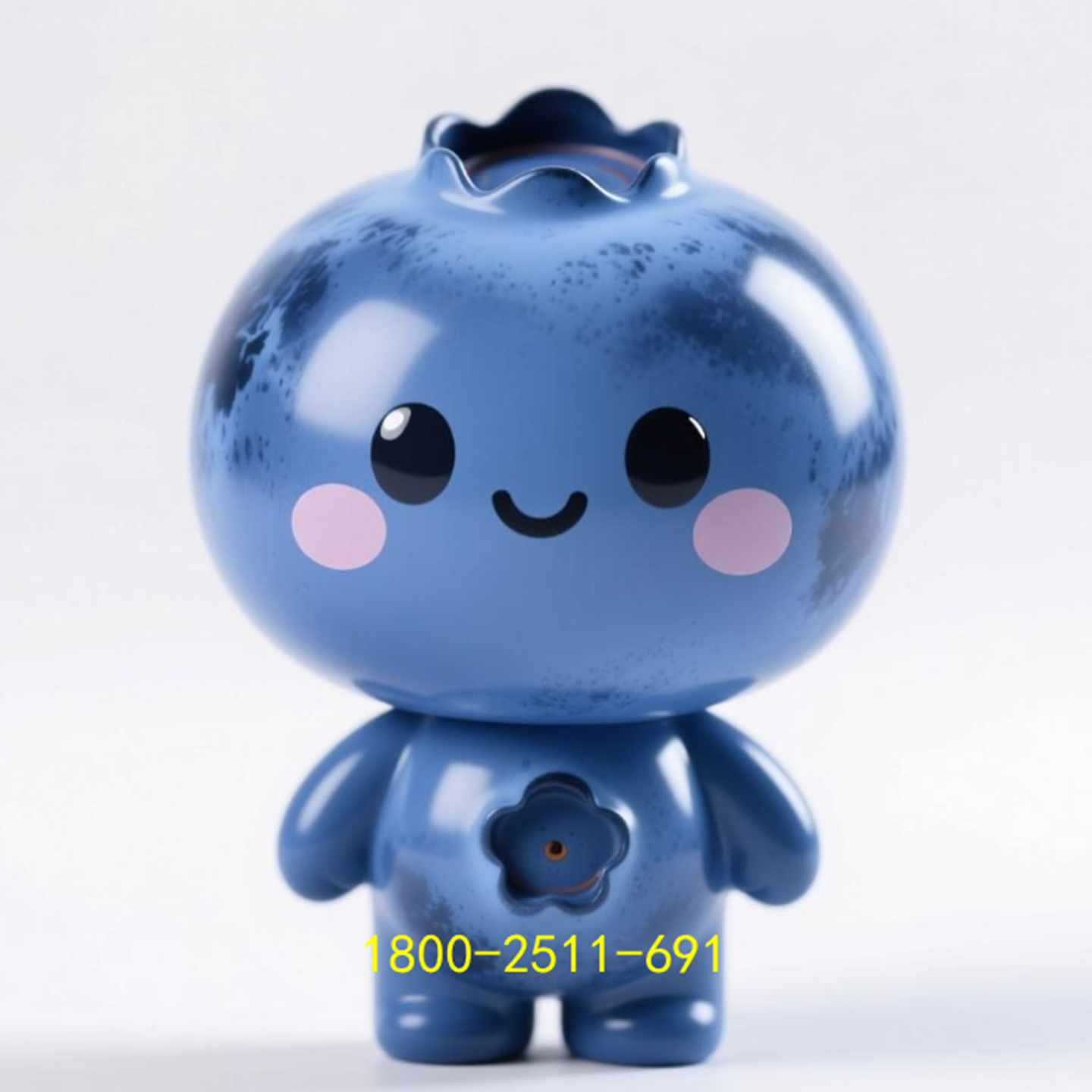 可爱靠边型玻璃钢蓝莓卡通人偶模型雕塑农业示范果园入口杨梅公仔