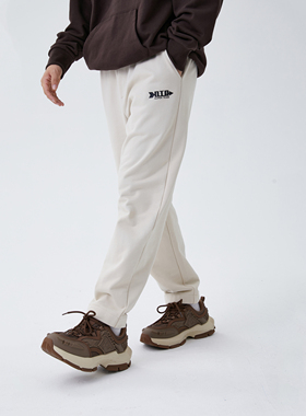 OTB针织春秋款运动裤箭头Logo印花收口裤 OTB020038