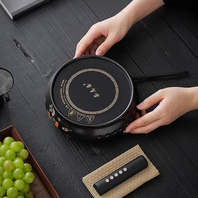 遥控款煮茶器黑晶炉煮茶壶非触摸家用懒人自动泡茶壶快煮壶红外炉