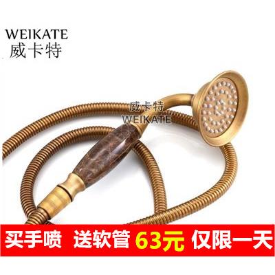 浴室欧式仿古全铜复古花洒防爆软管顶喷冷热淋浴喷头铃铛手喷配件