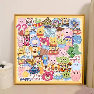 卡通大家族钻石画 画2025新款手工简单儿童5d贴钻十字绣客厅卧室