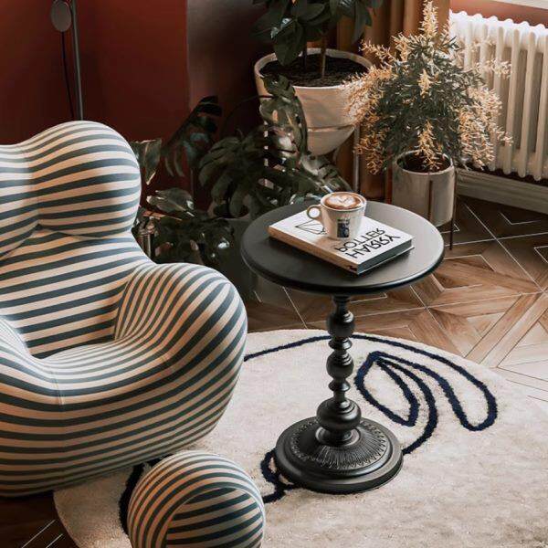 铁艺茶几客厅沙发旁边落地摆件轻奢高档复古卧室房间床头软装饰品