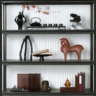 样板间装饰品组合中式展厅售楼部道具摆设客厅书房书柜高级感摆件