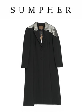 慕天姿精选品牌女装高端时尚气质百搭翻领黑色风衣慕天姿A3-22127