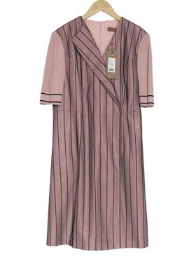 慕天姿精选品牌女装高端时尚气质百搭粉色连衣裙慕天姿A2-16589