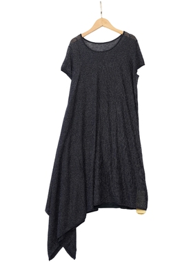 睐家精选品牌女装高端休闲时尚气质百搭女藏蓝色连衣裙睐A2-19081