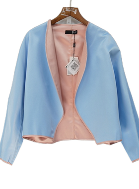 【FV】24年春款品牌精选女装洋气百搭女减龄时尚蓝色外套-50086