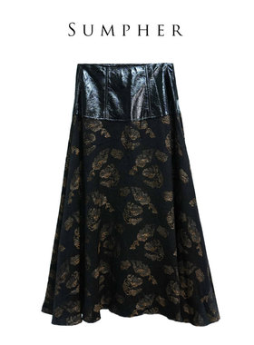 GD精选专柜撤柜新款秋女装时尚高端气质百搭黑色半裙-B100