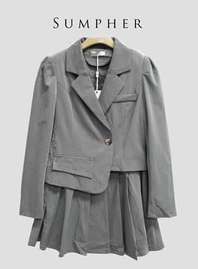 【广州杰哥Jack】Sumpher CC家专柜新款气质灰色连衣裙-161221