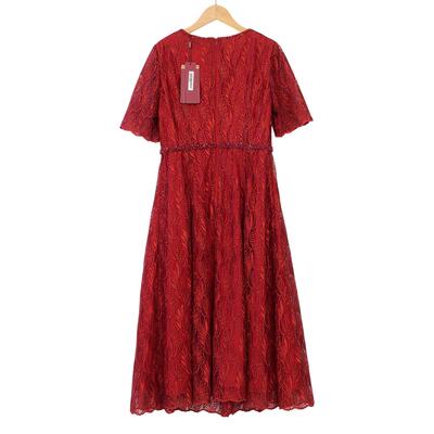 【六礼】精选品牌女装高端时尚气质百搭红色连衣裙A2-17102