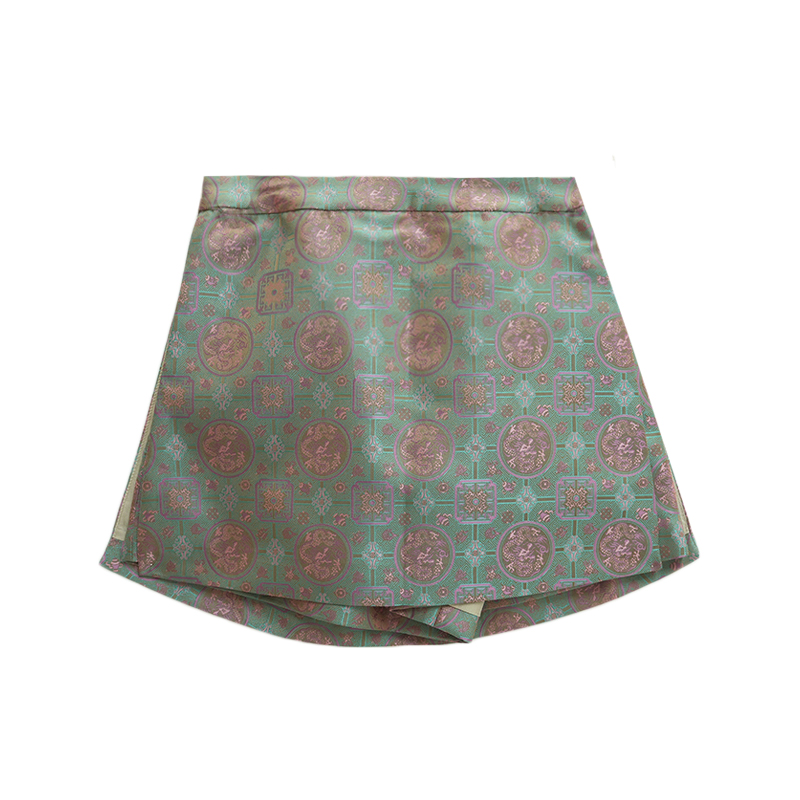 【莹莹高定】新品国风高定款新中式高端大气粉蓝色裤子-6A129