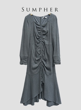 【广州杰哥Jack】Sumpher CC家专柜新款时尚灰色连衣裙-047204