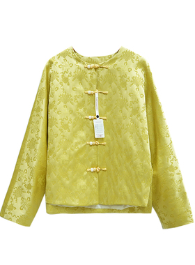 【莹莹高定】新品国风高定款新中式高端时尚黄色外套-13530YG