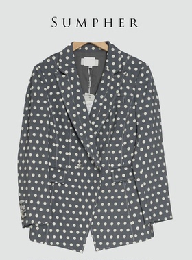 睐家精选品牌女装高端休闲时尚气质百搭女灰白色西服睐A3-100626