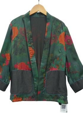 【遇见天XYS】精选新款高端国风气质绿花色外套-10567-1