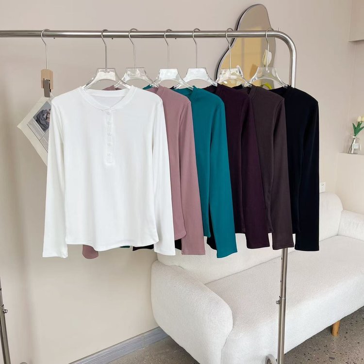 LU同款亨利领长袖D101