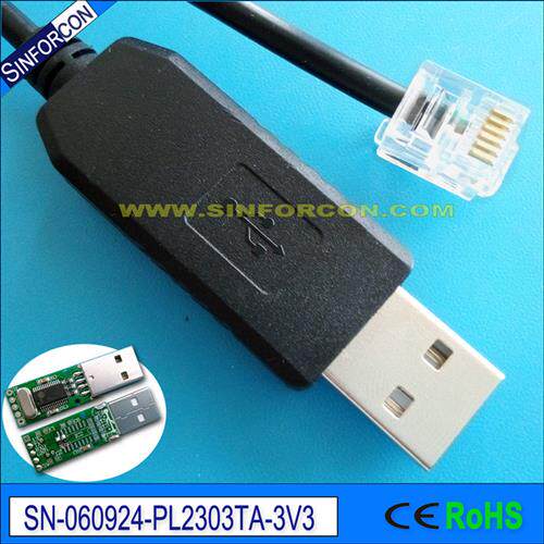 pl2303 usb uart ttl转rj11 rj12 rj9 rj25 rj45下载线刷机线