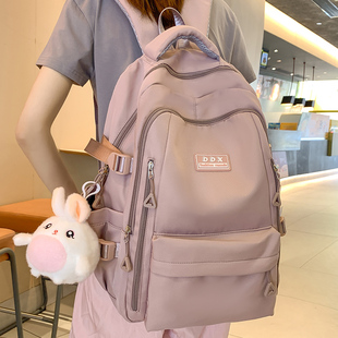 书包女生大学生高中学生初中生小学2023新款後背包大容量背包小众