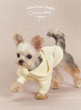 ChestnutBabe 北欧风小挎包针织厚卫衣 秋冬原创狗狗可爱宠物衣服