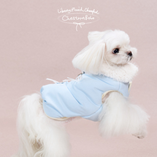 ChestnutBabe 蓝莓布丁夹心棉服 秋冬原创狗狗可爱宠物保暖棉服