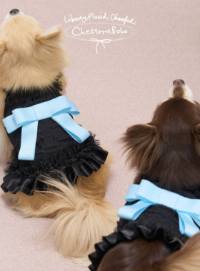 ChestnutBabe SwanSea蝴蝶结吊带裙 原创狗狗可爱宠物衣服连衣裙