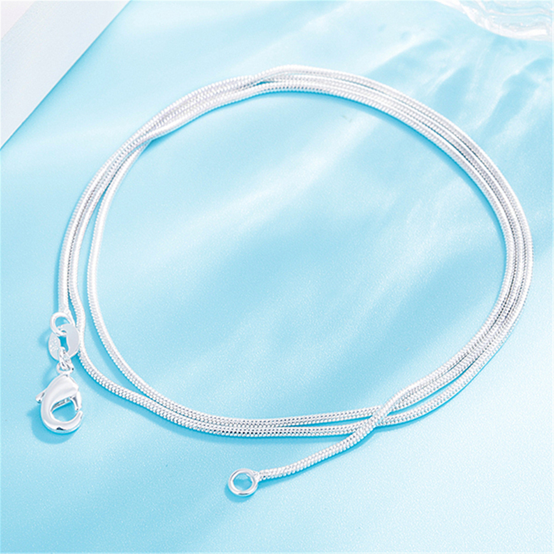 钻石之乡河南商丘1MM圆蛇链镀女韩国版饰品 气质银项链 外贸a2403