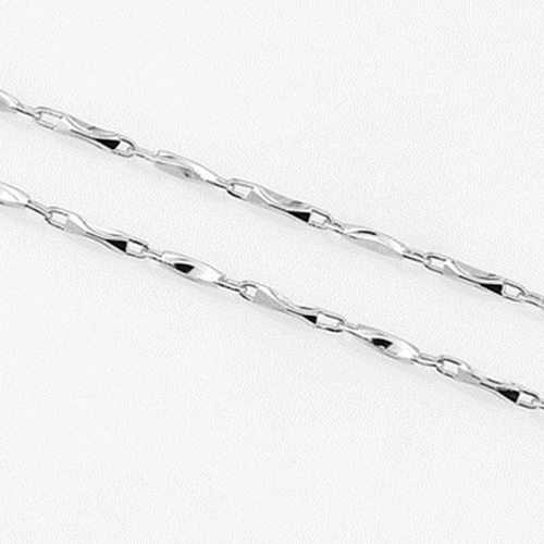 钻石之乡河南商丘热卖镀银白金多尺寸元宝链S925项链 时尚潮a2311