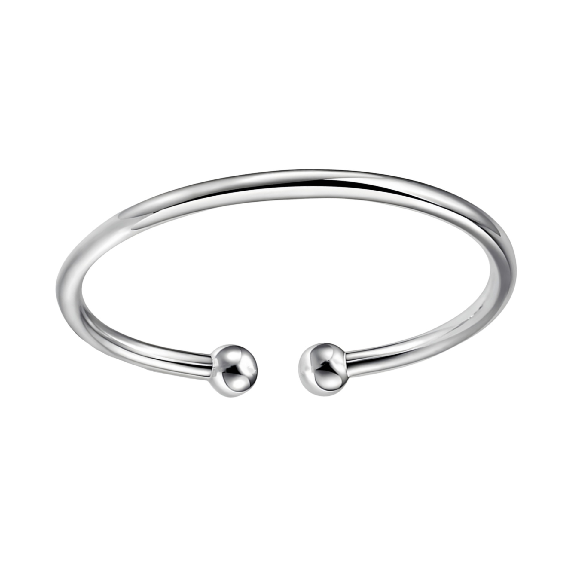 钻石之乡河南柘城河南人工钻石韩国风女式对珠手镯开口光面简约蒜