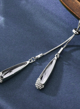 钻石之乡河南商丘人工钻石秋冬长款抽拉项链女气质时尚百搭a2508