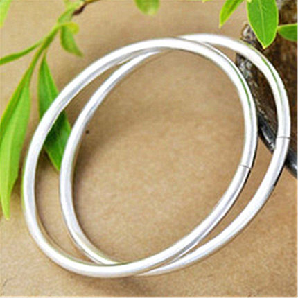 钻石之乡河南商丘饰品镀银镯子 光面手镯时尚饰品 实心高亮a0032