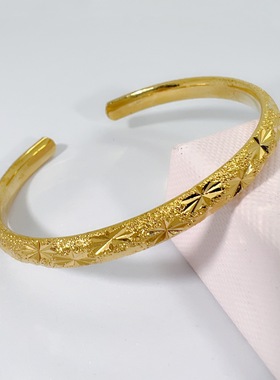 钻石之乡河南商丘越南沙金网红款订沙满天星开口手镯 时尚复a2730