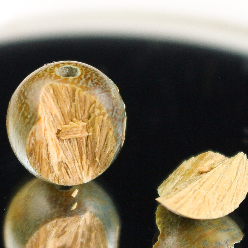 菩提之乡中国海南天然绿檀木散珠10MM圆珠DIY手串佛珠文玩配件108