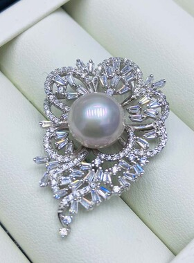 源头工厂淡水珍珠强光基本无暇S925银肖邦链60cm吊坠毛衣链a2901