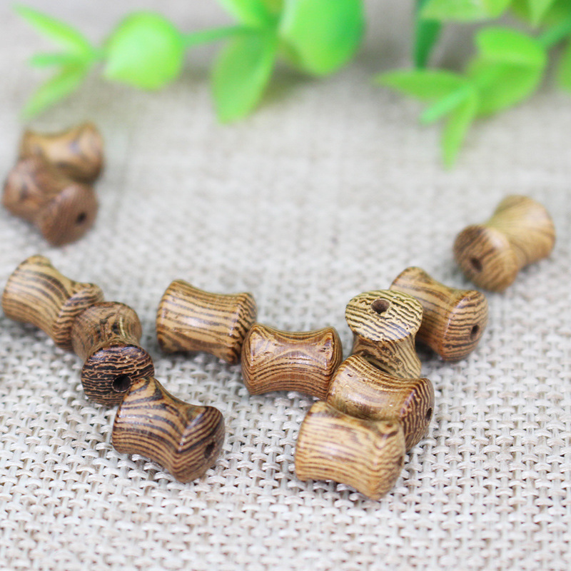 菩提之乡中国海南厂家鸡翅木珠子竹节散珠DIY手串108佛珠念珠配件