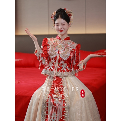 高端秀禾服2025新款高级新娘结婚礼服香槟色敬酒服小个子秀a4208