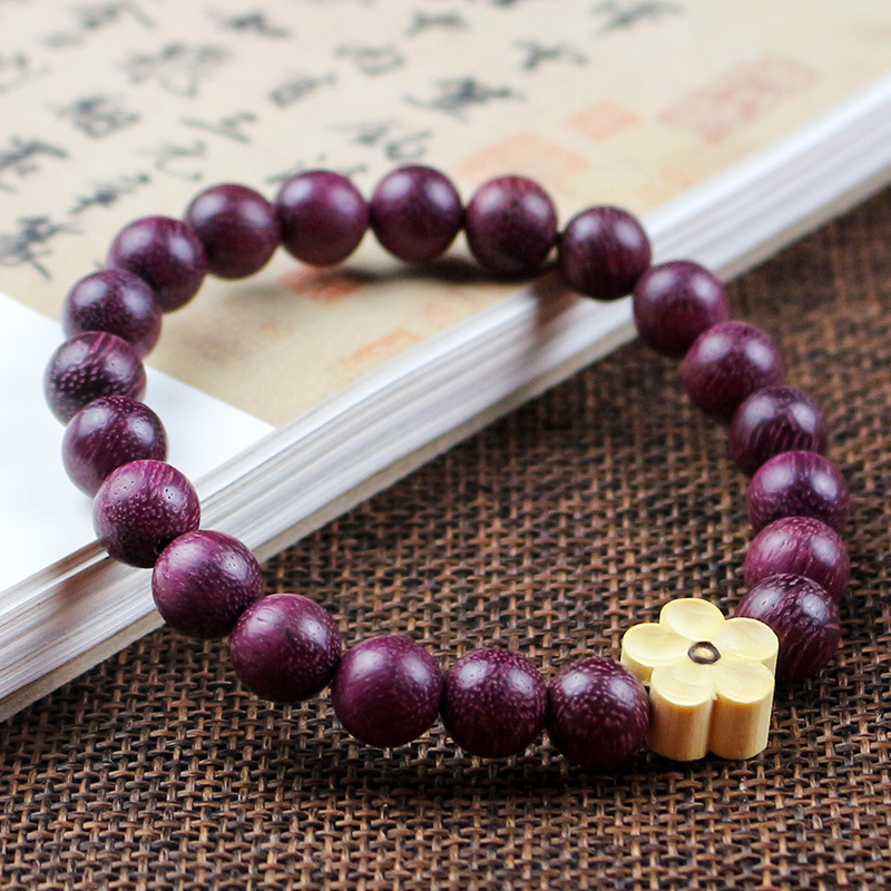 菩提之乡中国海南紫罗兰手串紫苏木古风文艺手链新中式紫色饰品紫