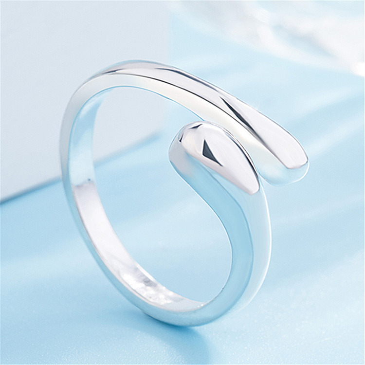 钻石之乡河南柘城河南人工钻石2019新款韩版戒指女 简约镀银活开