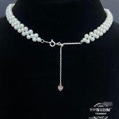 天然淡水养殖3 4mm强光近正圆珍珠手工编织S925银可调节延长a2821