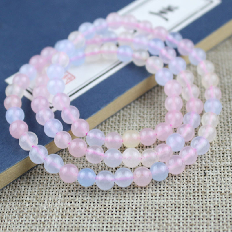 菩提之乡中国海南厂家简约时尚水晶摩根石3圈6mm女款饰品礼物小清