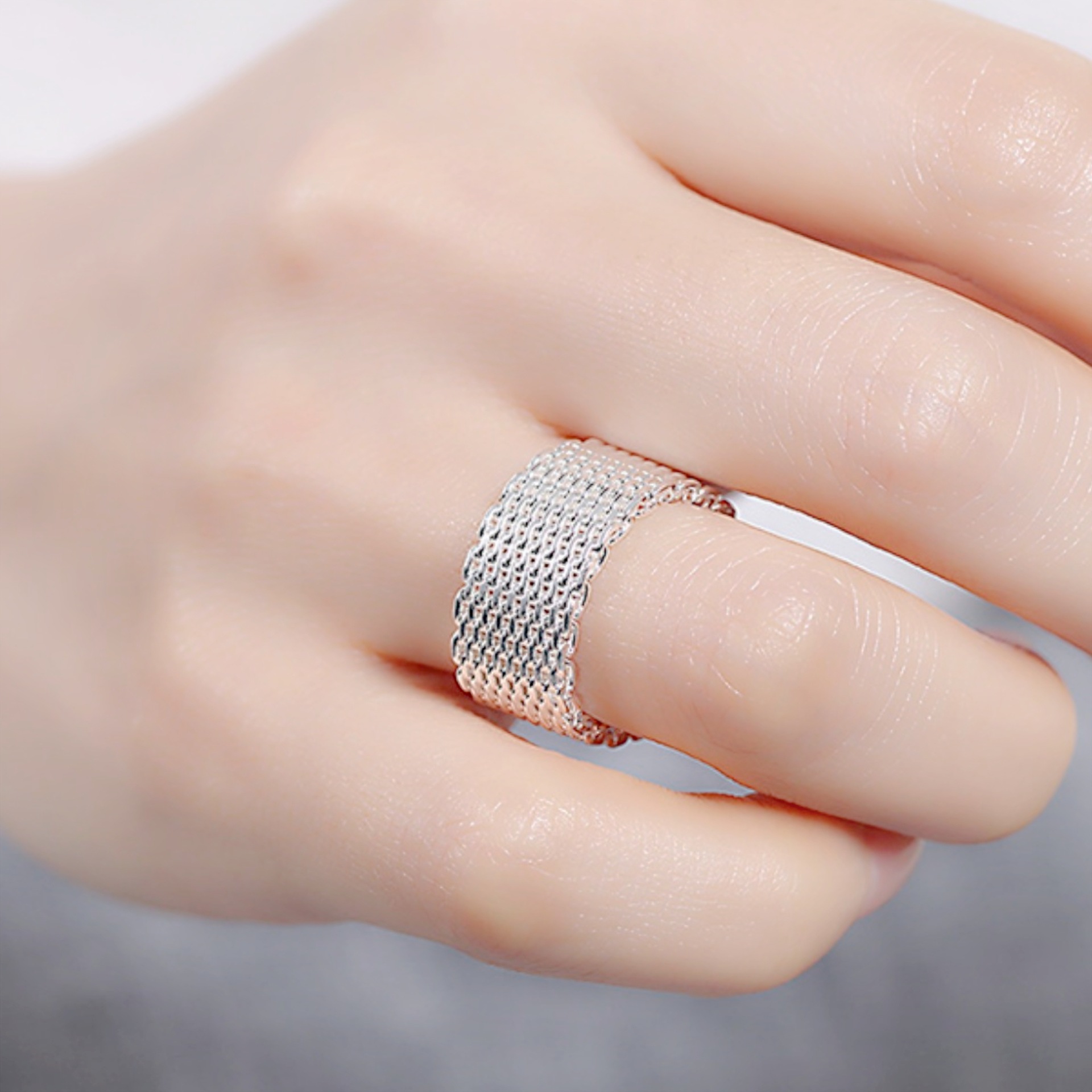 钻石之乡河南柘城河南人工钻石首饰厂家欧热卖戒指 时尚镀网戒指