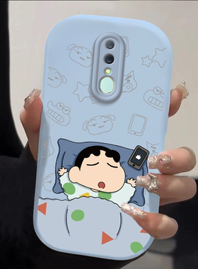 睡觉小新适用oppoA9手机壳A9新款A9X啊可爱卡通创意全包A9Xoppo防摔外壳opp0A套oppA男PCAM10软硅胶PCEM00女