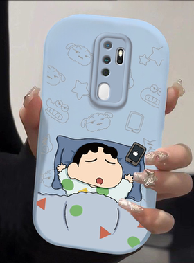 睡觉小新适用oppoA11手机壳A11x新款可爱卡通全包PCHM10防摔外壳保护0pp0套创意日韩oρpo啊opopa男×女oppo