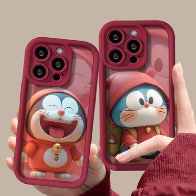 呆萌哆啦适用oppo reno3手机壳opporeno9/8/10/6/5/4pro卡通findx6/x5pro可爱a97/a32/a93s新款r15/r17/k9/a9